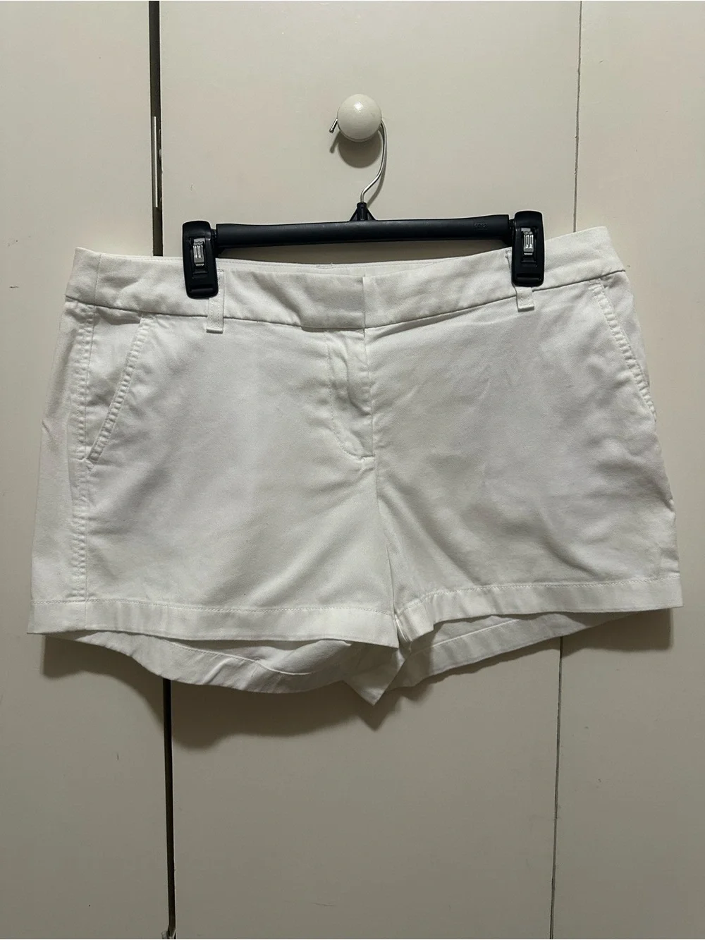 J. Crew White Cotton Blend Women's Shorts